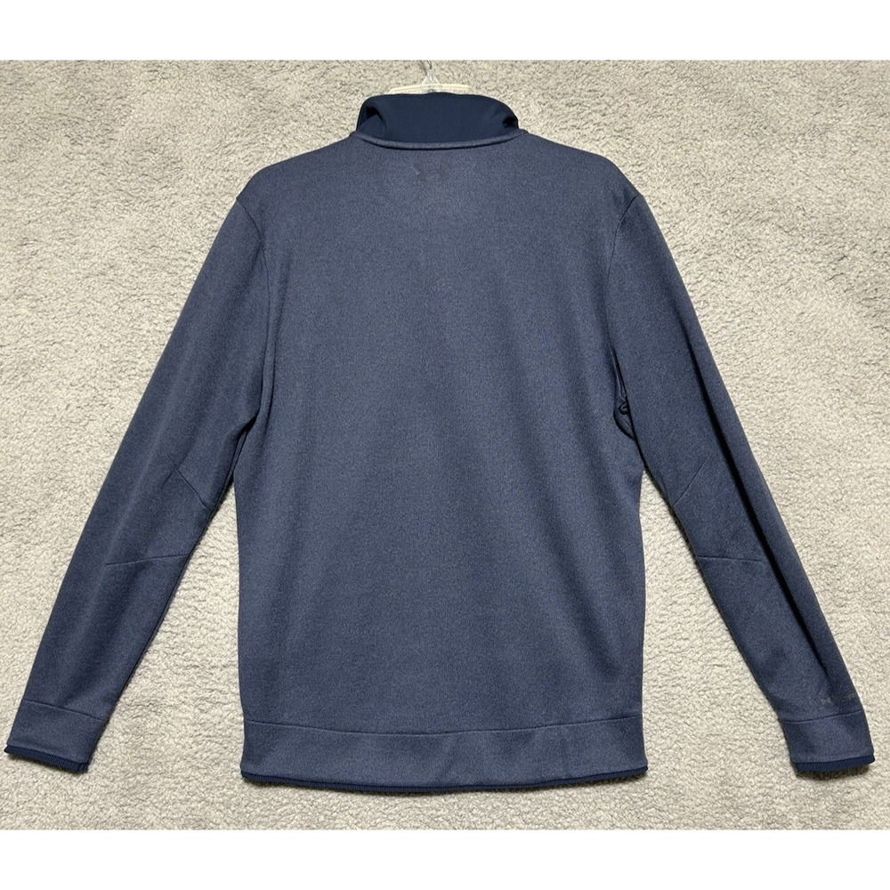 Under Armour Golf 1/4 Snap Pullover Sweater Mens M Blue Storm Coldgear - Picture 12 of 13